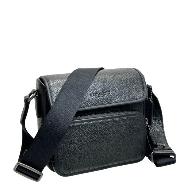 コーチ COACH メンズ レザー フラップ クロスボディ CY800 QBBK