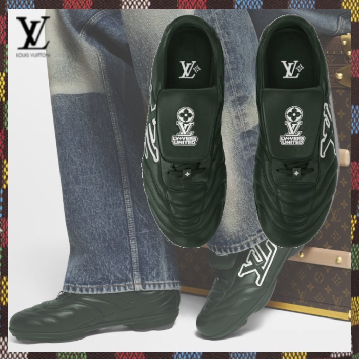 Louis Vuitton《LVフットプリント サッカースニーカー》緑 直営