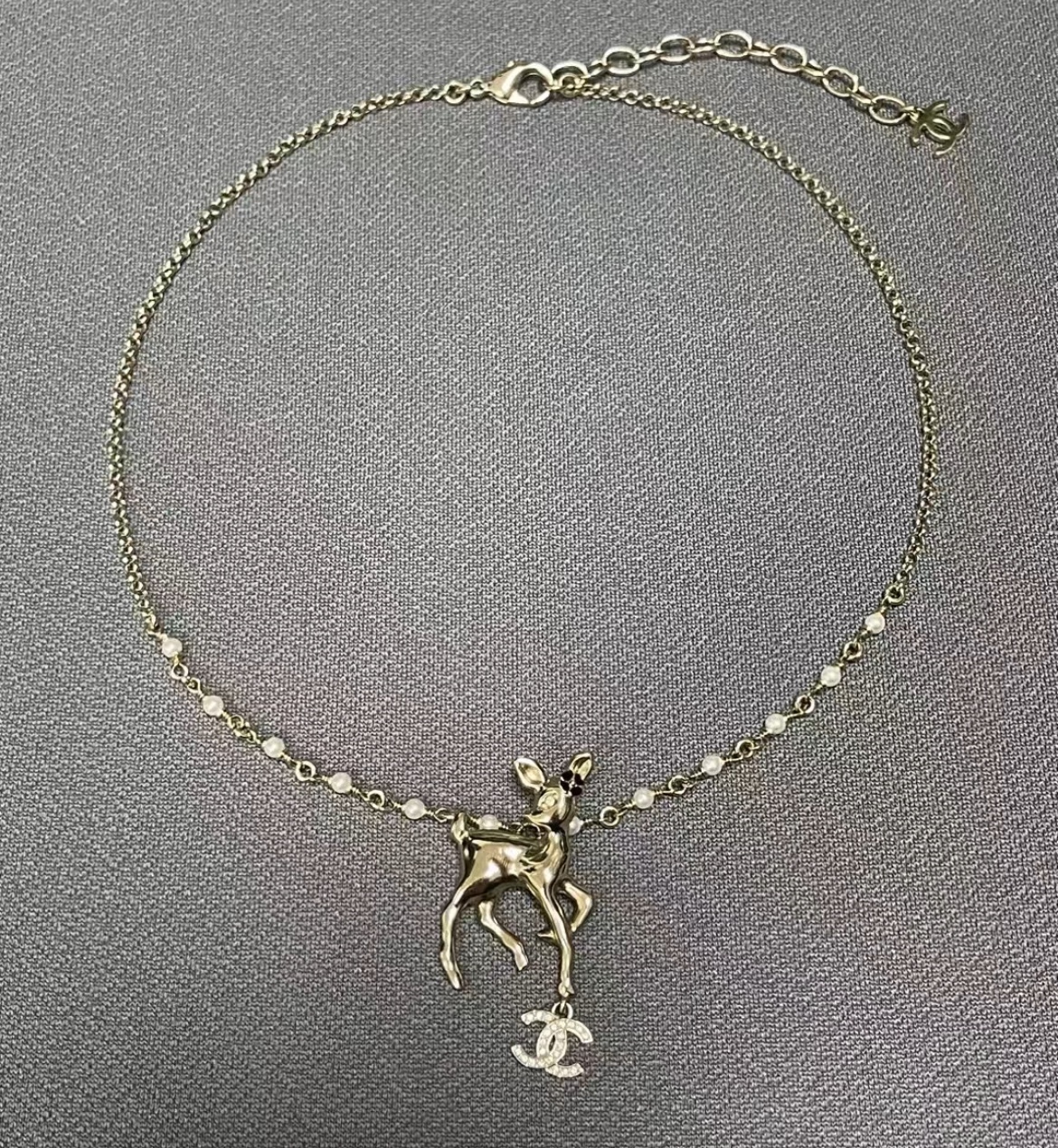 Bambiが印象的♪【 CHANEL 】バンビ ネックレス ♡ 愛らしさを纏う輝き☆彡】CHANEL 25P バンビ ネックレス (CHANEL