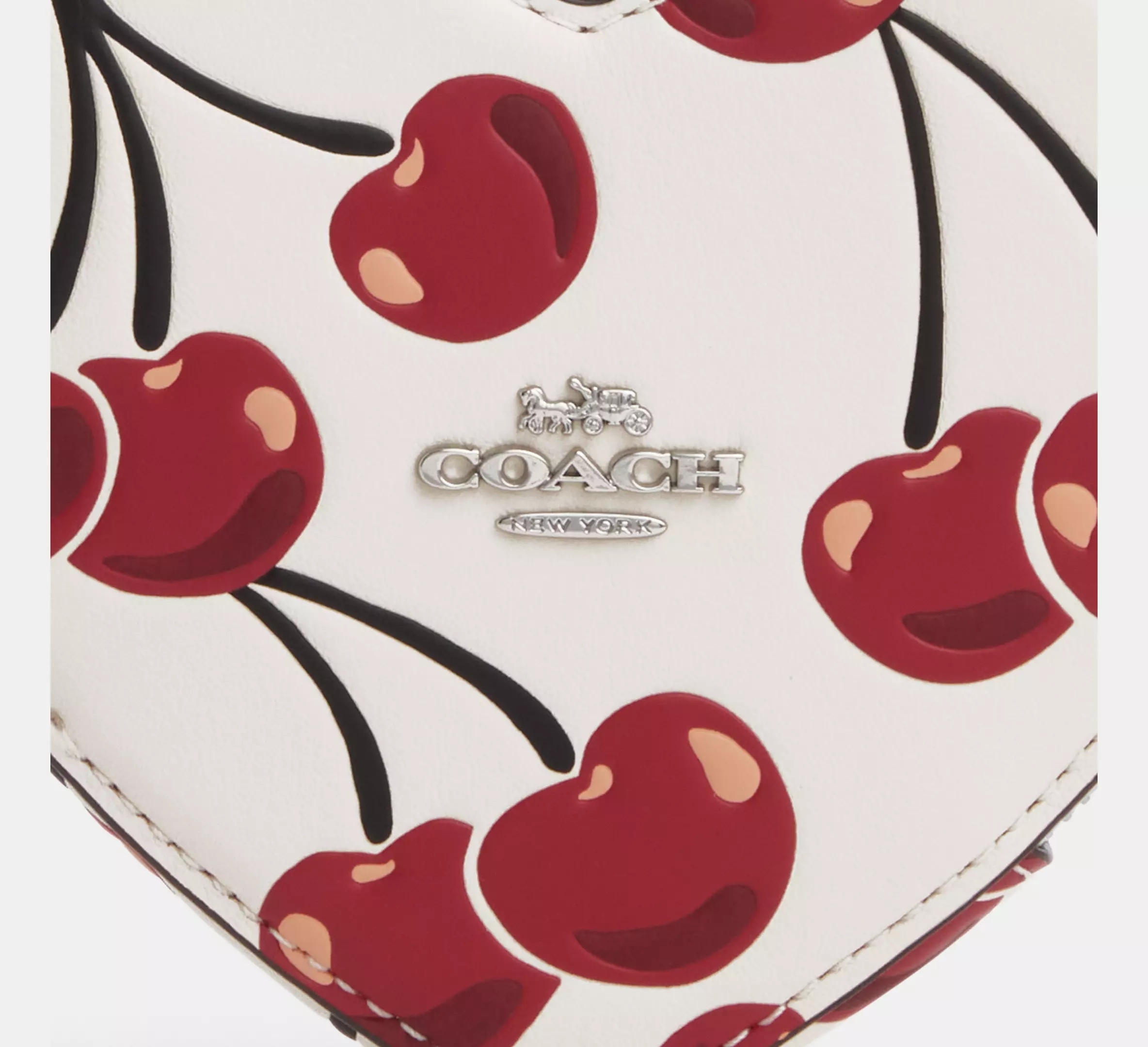 ひたすら可愛い！【COACH】ハート コインケース チェリー 新作さくらんぼ柄 COACH◇ハートのコインケース (Coach/コイン