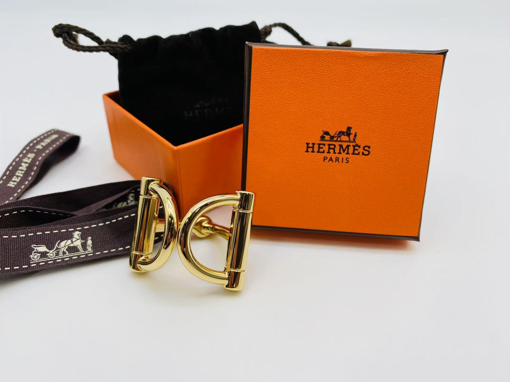エルメス HERMES スカーフリング 90 ドゥブルD ゴールド箱保存袋