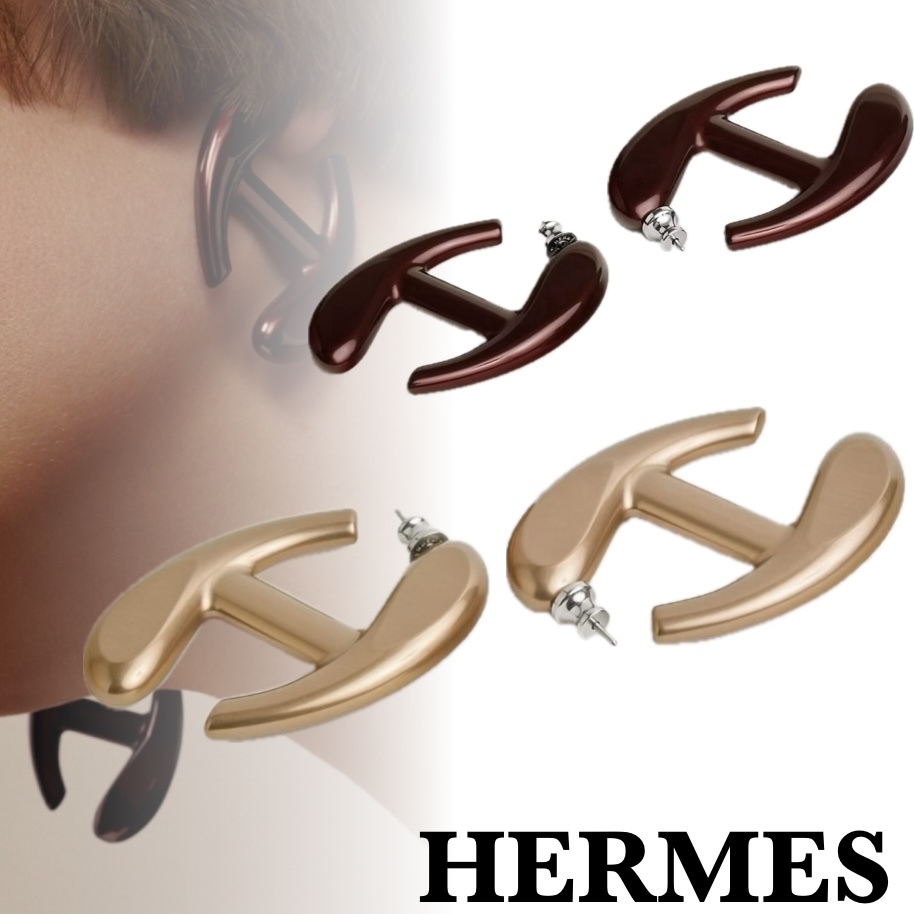 HERMES ★ ギフト◎艶やかなデザイン♪ ピアス お洒落 エルメス