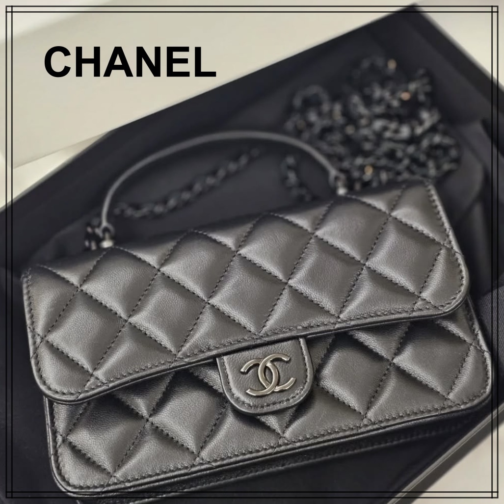 オールブラック【CHANEL】so black フォンケース ミニバッグ