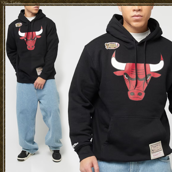 Mitchell&Ness◆NBA Chicago Bulls Logo Hoody