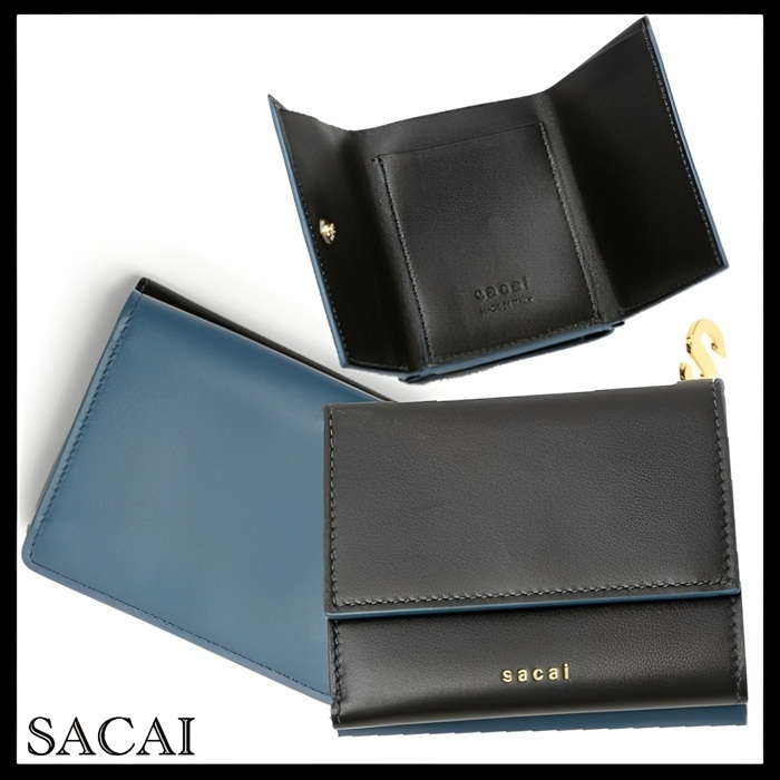 sacai 国内買付 Bicolor Trifold Wallet