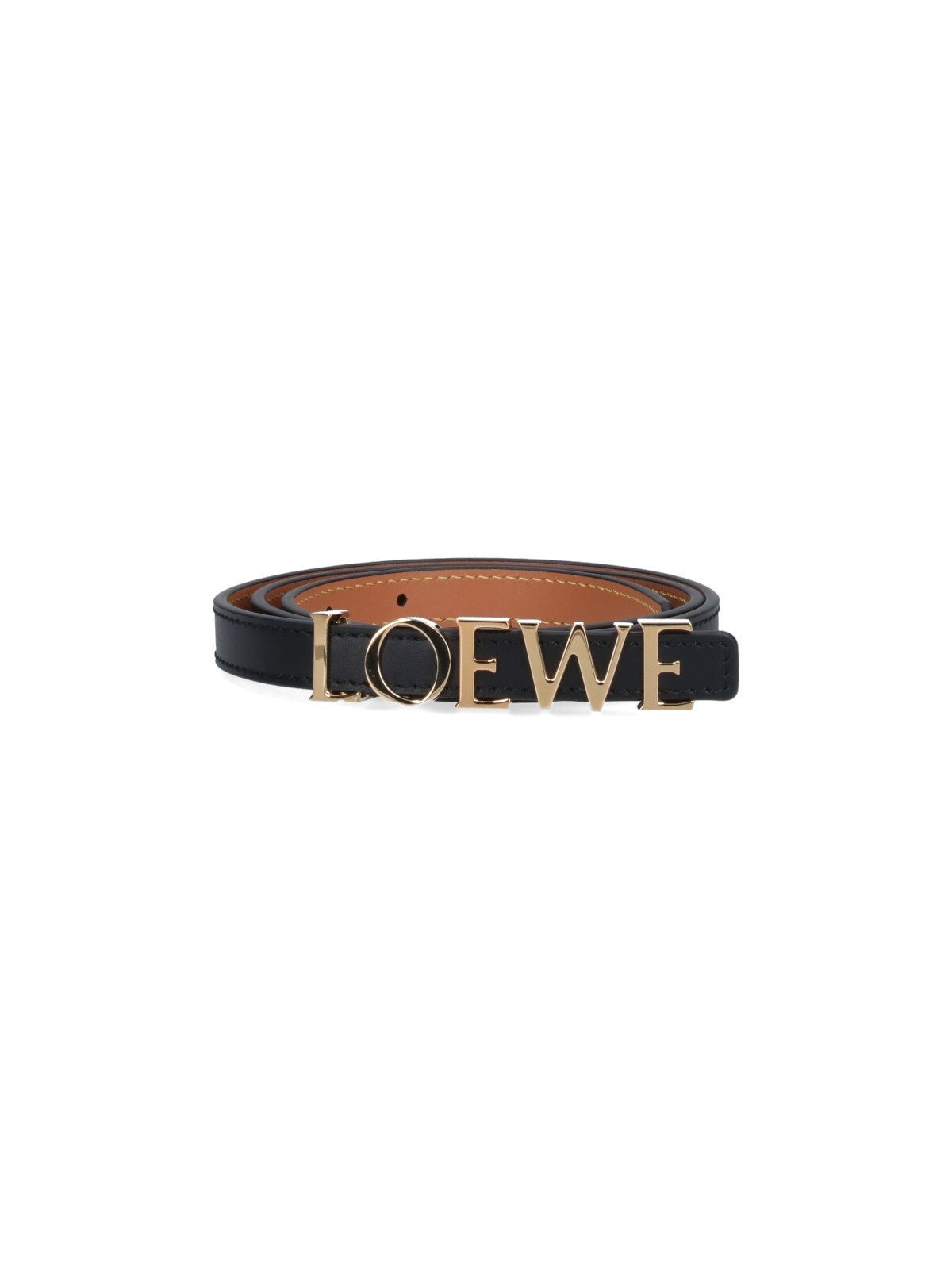 LOEWE ロエベ ロゴ ベルト レザー ブラック 関税送料無料