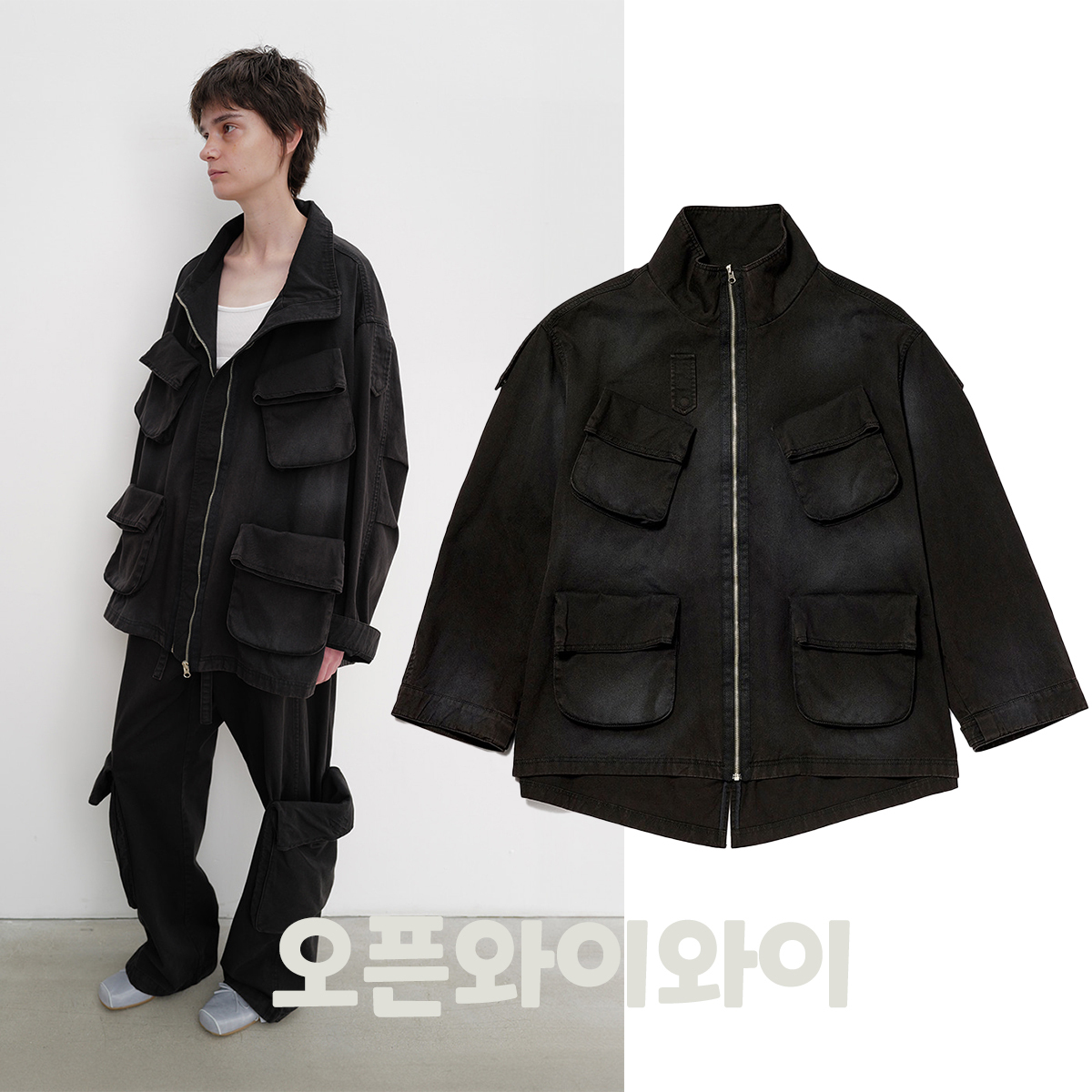 [OPEN YY] / ☆ 25SS CARGO POCKET FIELD JACKET / BLACK