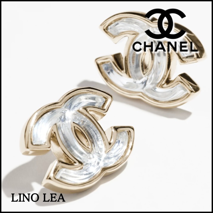《透き通るクリアロゴ♡》CHANEL CCロゴ ピアス