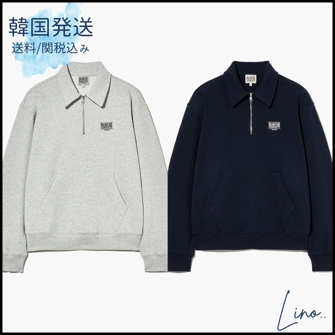 関税/送料込み CLASSIC LOGO COLLAR HALF ZIPUP SWEATSHIRT