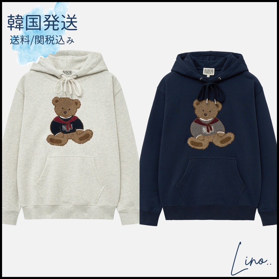 【Marithe + Francois Girbaud】BOUCLE DOODLE BEAR HOODIE