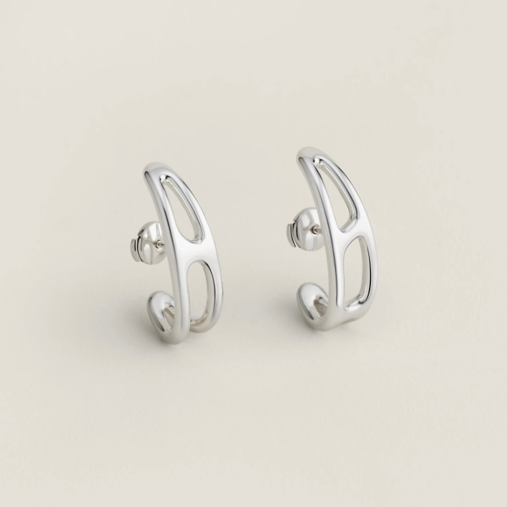 シンプルだが存在感あり Hermes Chaine d'ancre Punk ピアス シンプルで使い勝手◎【HERMES】《Chaine d'ancre》 Punk ピアス