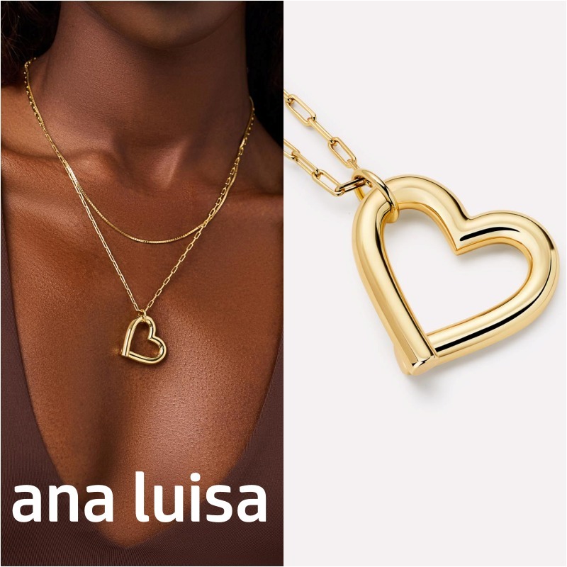 送関込【ana luisa】ゴールドハートネックレス