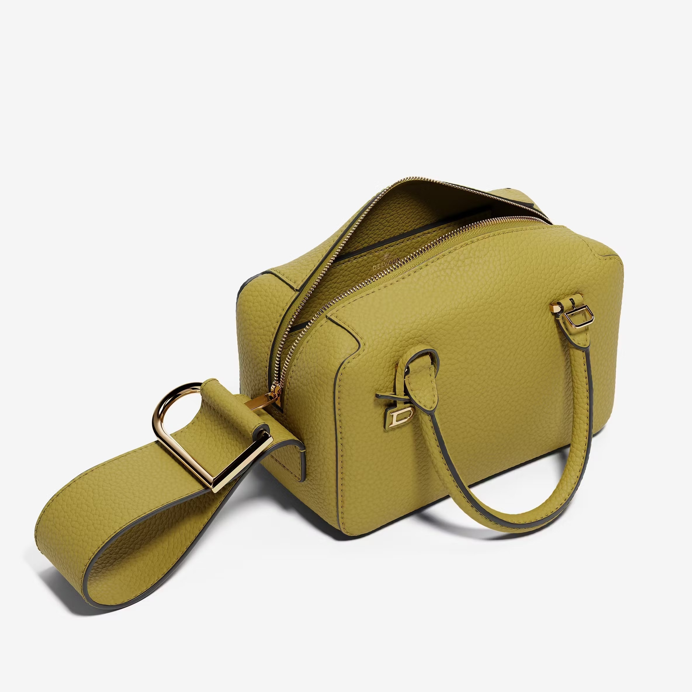 DELVAUX《Cool Box Mini》Taurillon Soft キウイ DHL 直営店