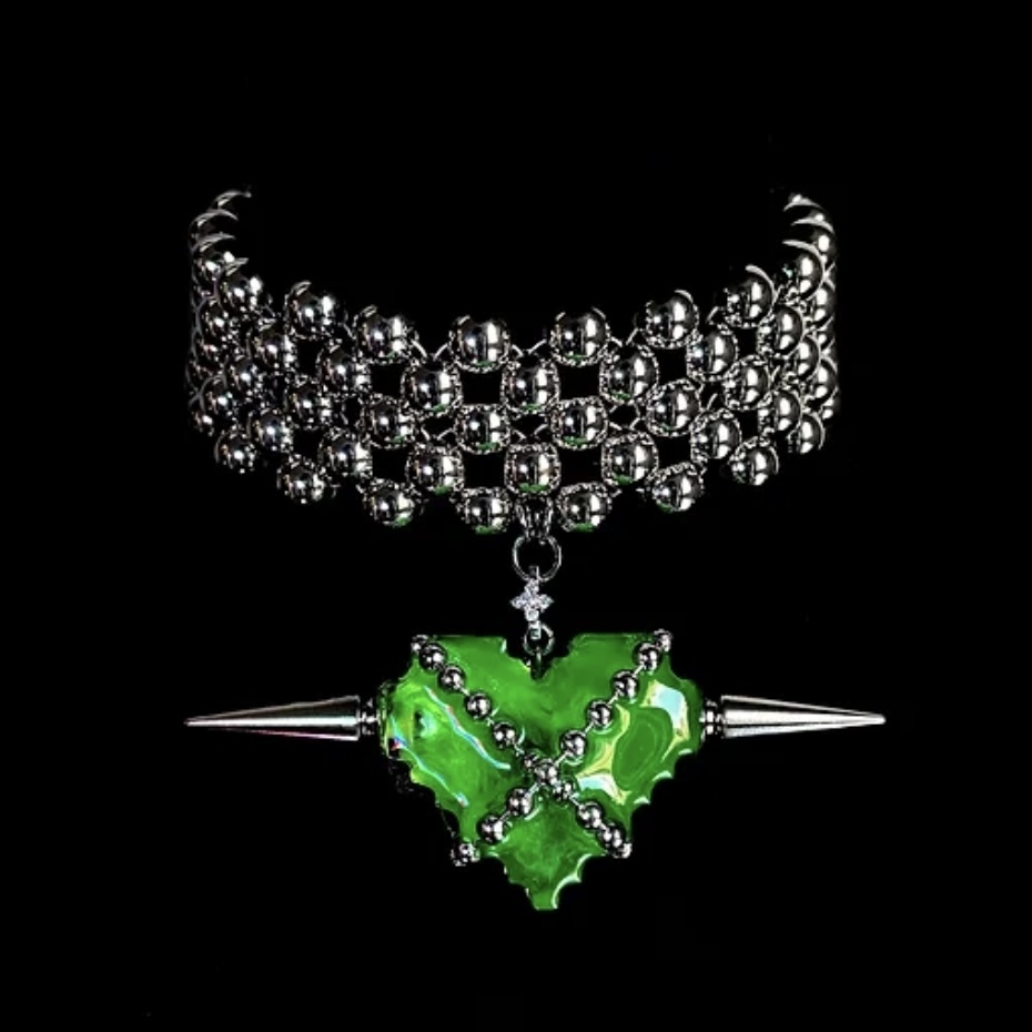 国内で当店のみ 666999 - CyberAcid Heart choker