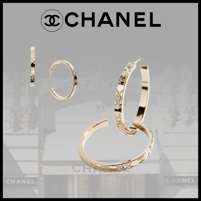 【2025年SS 最新作♪】CHANEL CCロゴ フープピアス