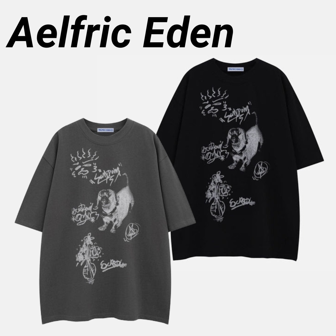 ◆Aelfric Eden◆グラフィティ ドッグ Tシャツ 送料込