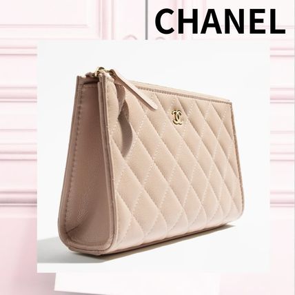 【使いやすいサイズ】CHANEL マトラッセ ポーチ CHANEL シャネル ココマーク マトラッセ ポーチ ブラック