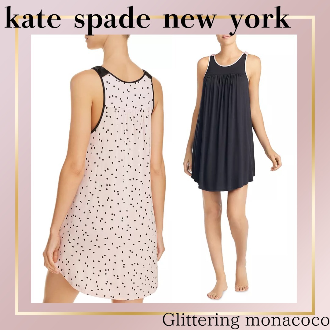 国内発送*kate spade*ドット シュミーズ ルームウエア