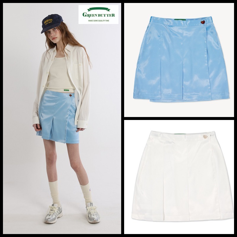 ●GREEN BUTTER●Silky Heart Button Skirt★日本未入荷