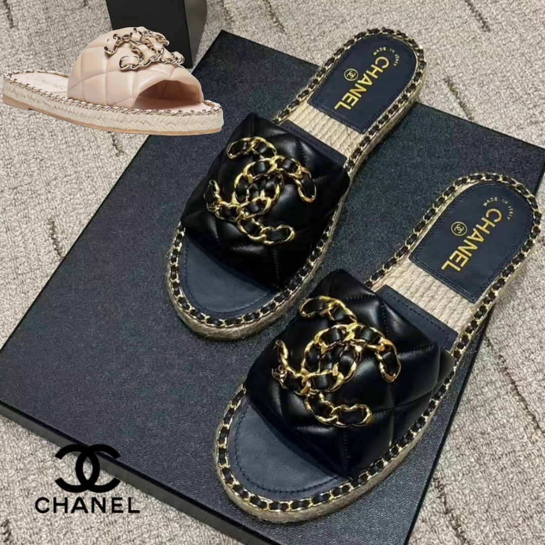 【チェーン×レザーのCCロゴが可愛すぎる♪】CHANEL★サンダル