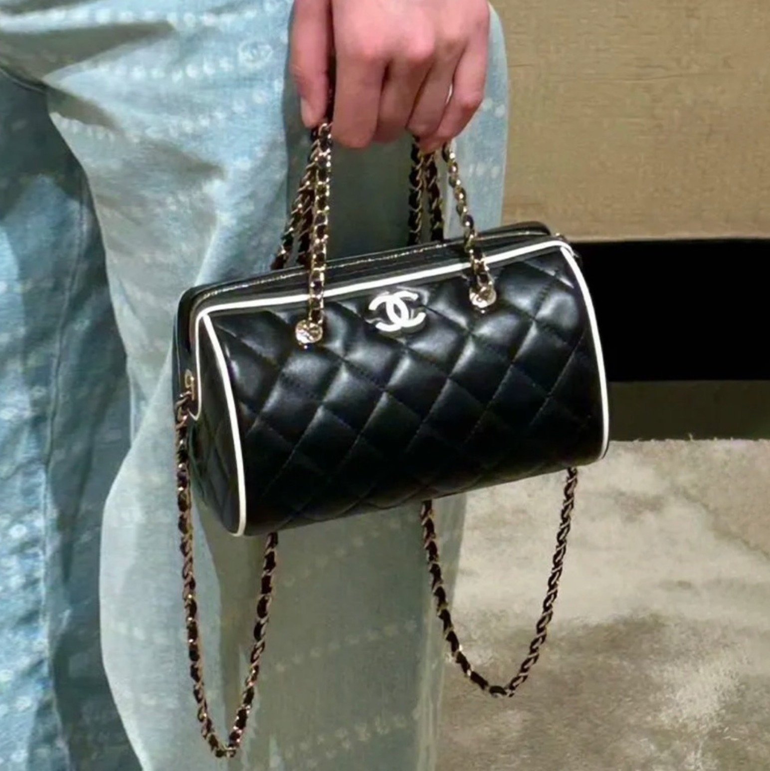 収納力もあり♡】CHANEL ミニボストンバッグ
