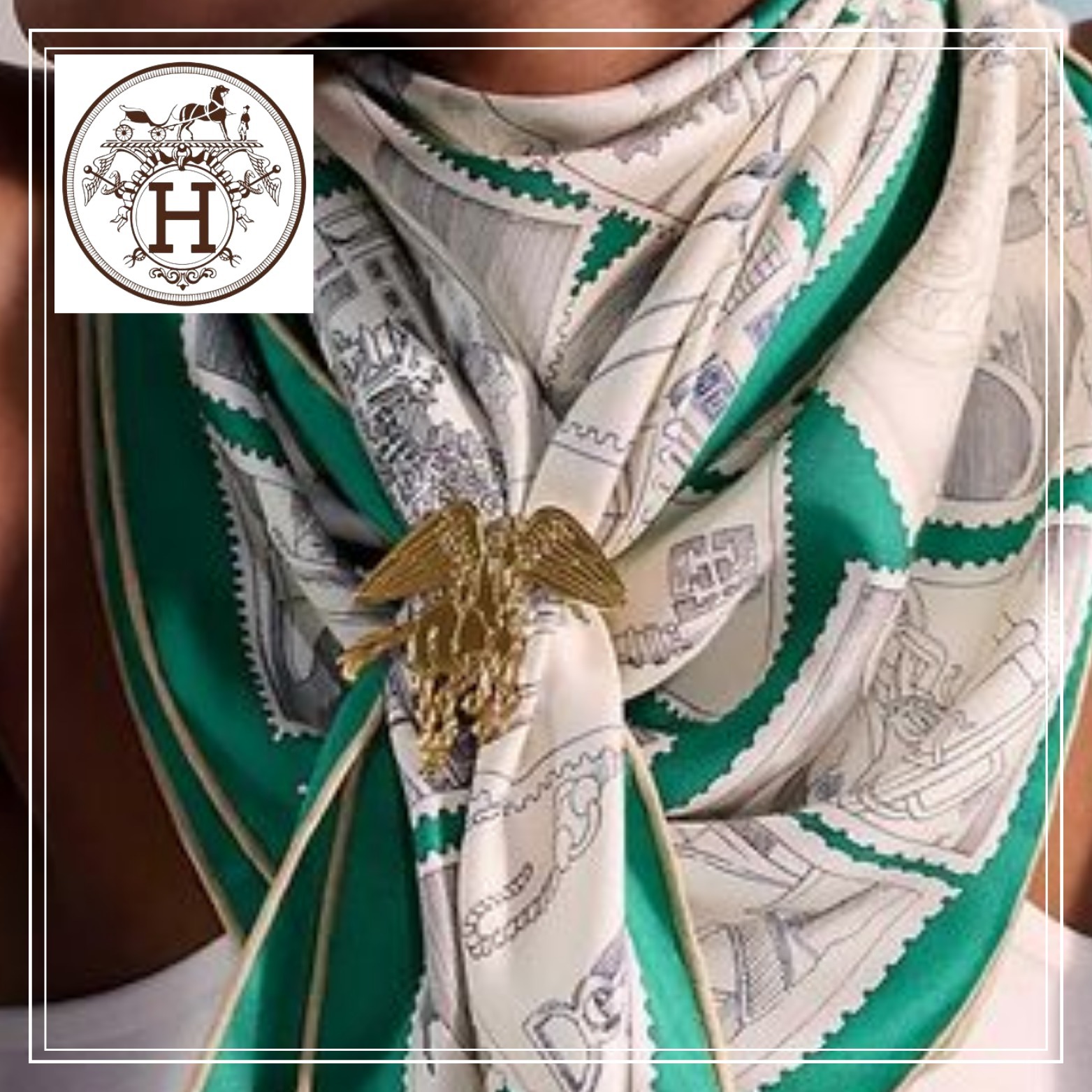 【おしゃれモチーフ♡】HERMES スカーフリング ペガサス