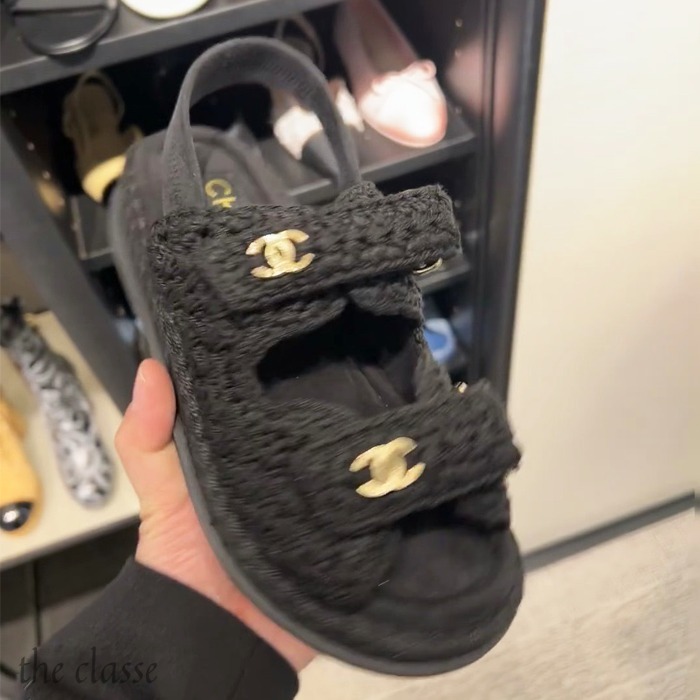 【もこもこクール♪】CHANEL フッドベッド サンダル クロシェ もこもこクール♪】CHANEL フッドベッド サンダル クロシェ