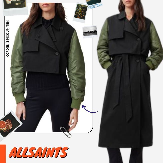 田中みな実愛用ALLSAINTS【関税送料込】Hybrid Trench Coat