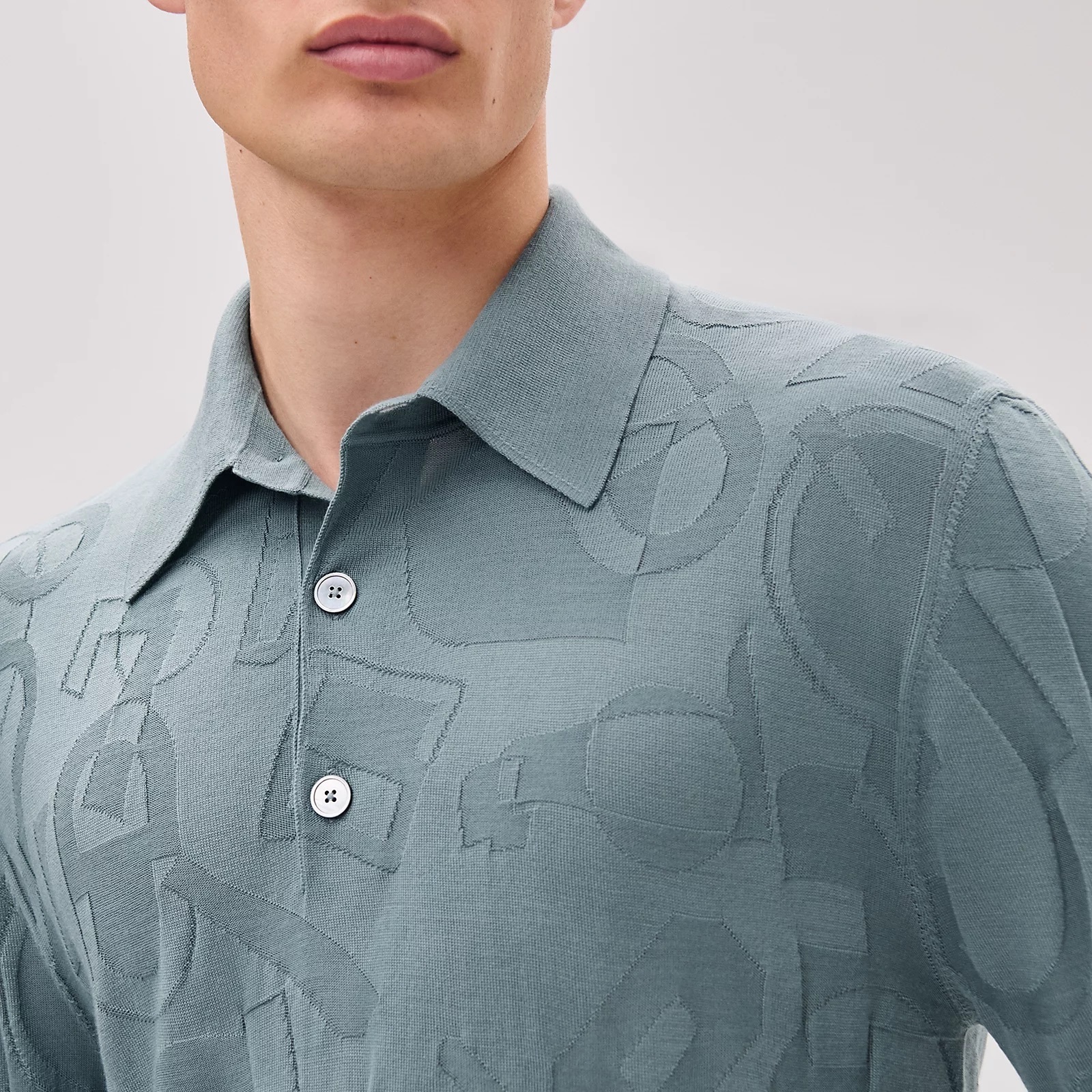 HERMES 25SS ポロシャツ《Fragments Equestres》ウール DHL 直営
