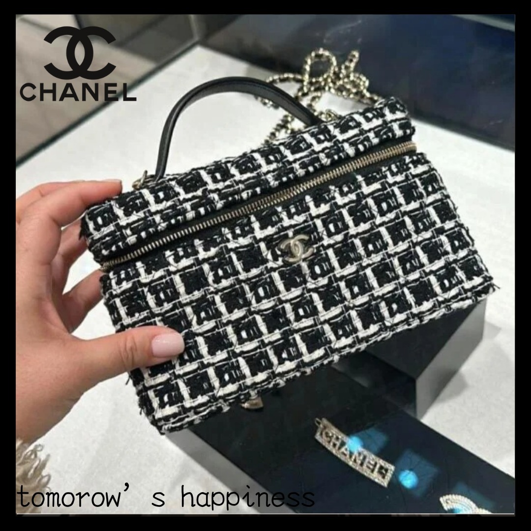 国内発送【上品でお洒落なツイード】CHANEL ヴァニティー バッグ 国内発送【上品でお洒落なツイード】CHANEL ヴァニティー バッグ