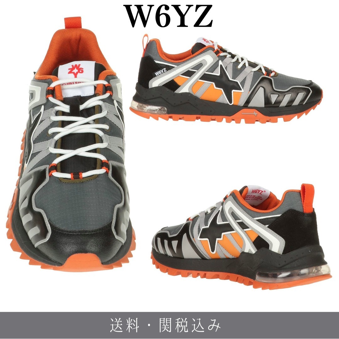 W6YZ ロゴ スニーカー オレンジ 送料関税込み