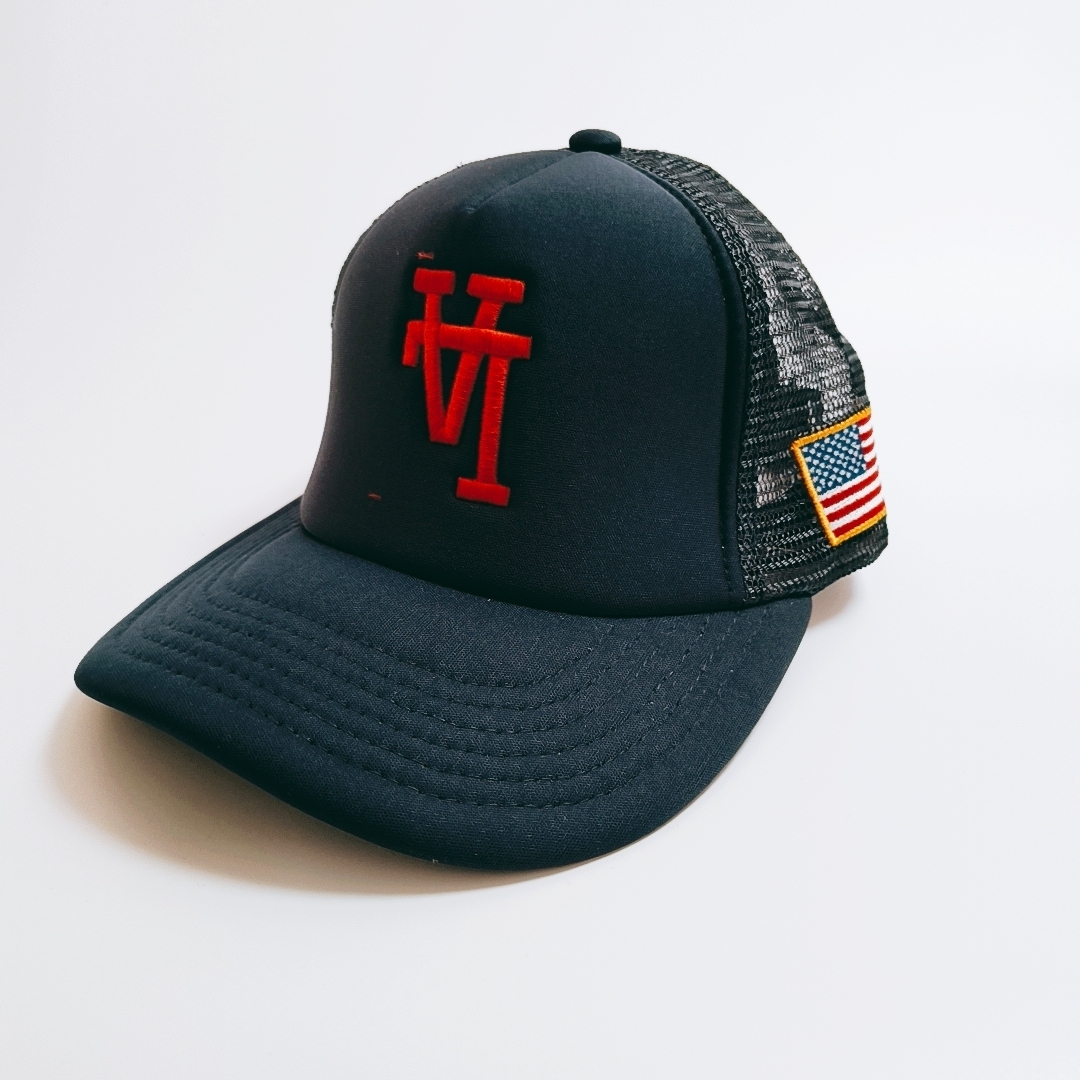日本未発売◆UNIFORM STUDIOS キャップ 反転LAロゴ帽子 メッシュ