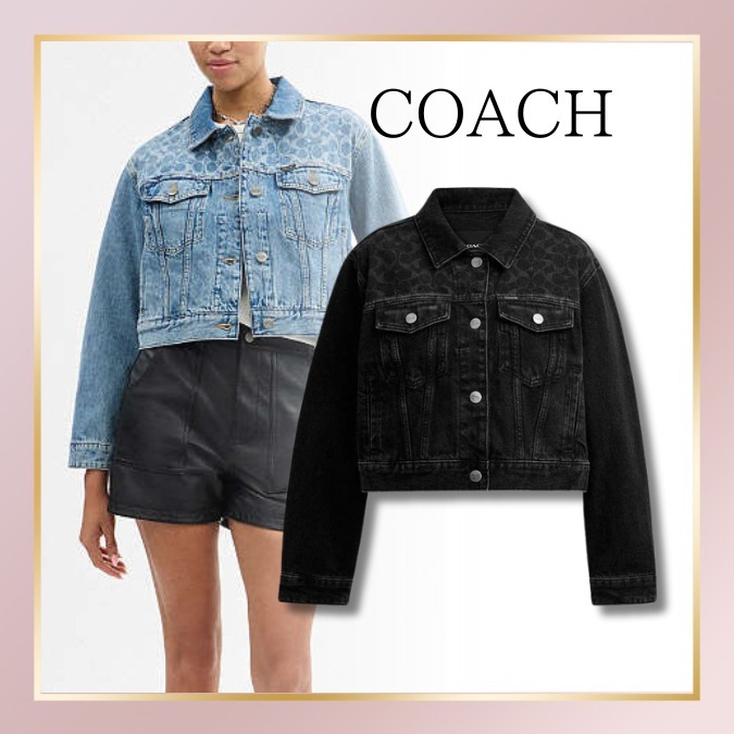 COACH】デニム ジャケット クロップド丈 カジュアル (Coach