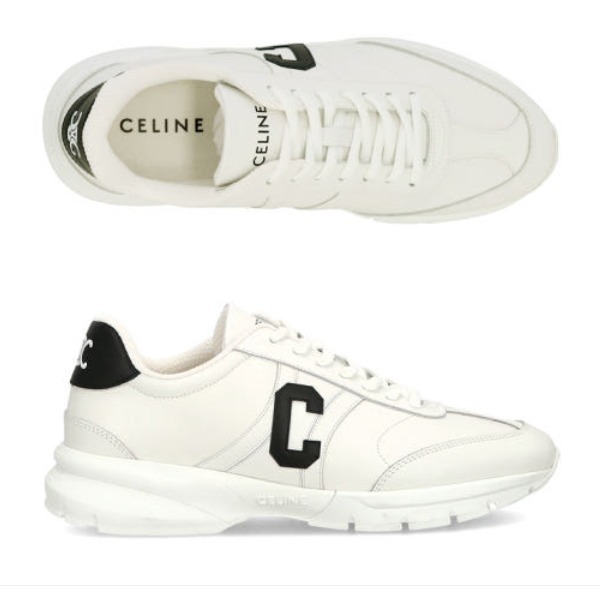 CELINE☆ランナー レースアップ メンズ ロースニーカー ホワイト
