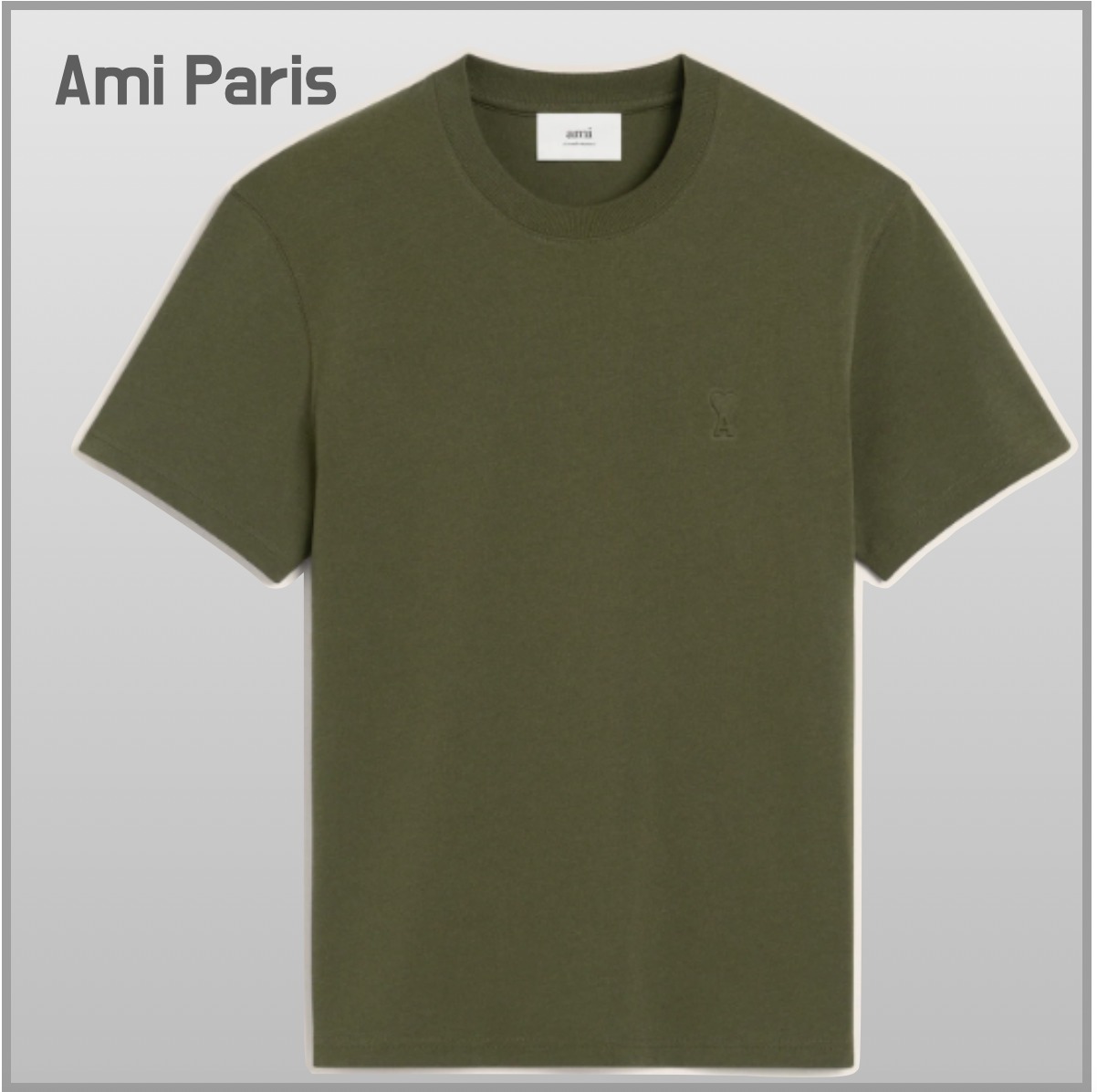 AMI Paris ユニセックス オーガニックコットン Tシャツ 国内発送