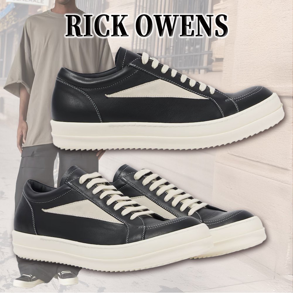 【大人気】RICK OWENS ヴィンテージ ロウ レザー スニーカー