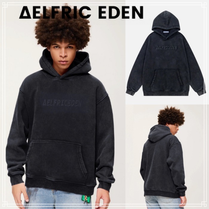 【Aelfric Eden】刺繍 入 レタリング パーカー