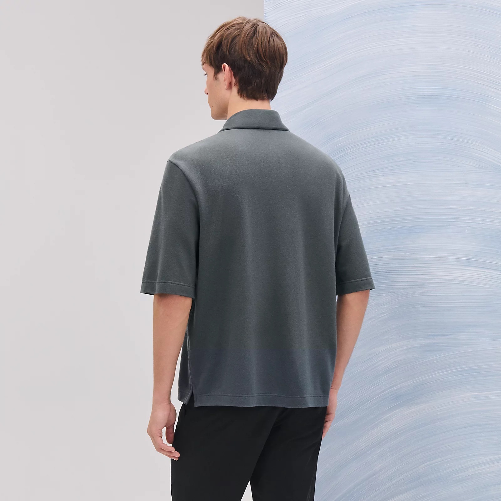 HERMES 25SS《レザーポケット付きポロシャツ》Orage DHL 直営店