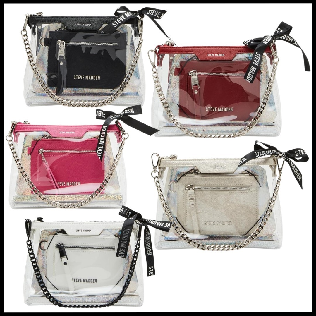 Steve Madden カードケース付き クリア バッグ ギフト セット