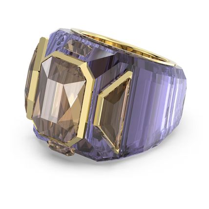 SWAROVSKI Chroma リング パープル/カクテルリング 正規品 Swarovski Chroma cocktail ring, Purple, Gold-tone plated by