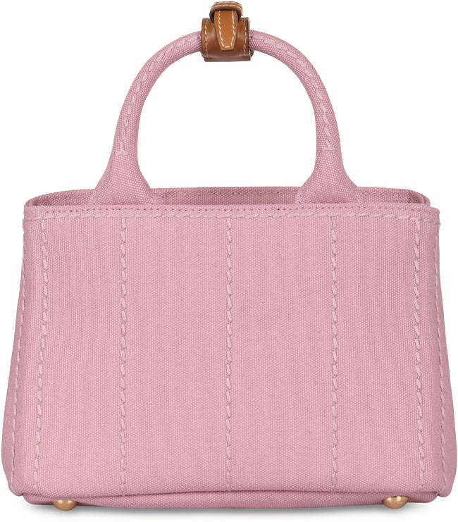 お出かけが楽しくなる《PRADA》キャンバスミニトートバッグ