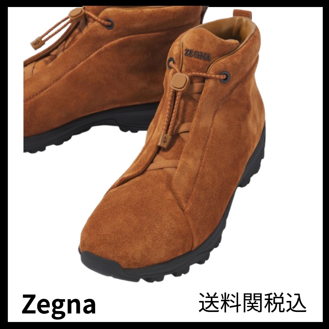 送料関税込★Zegna★Triple Stitch Vetta スエードスニーカー