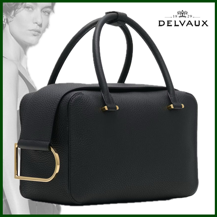 DELVAUX《Cool Box MM》トリヨンカーフ ブラック DHL 直営店
