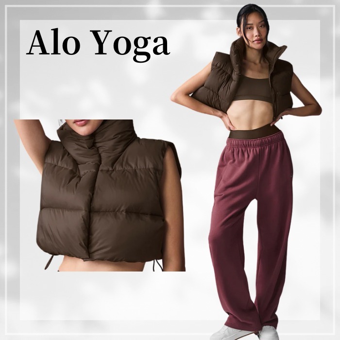 Alo Yoga☆ Cropped Gold Rush Puffer Vest エスプレッソ ベスト