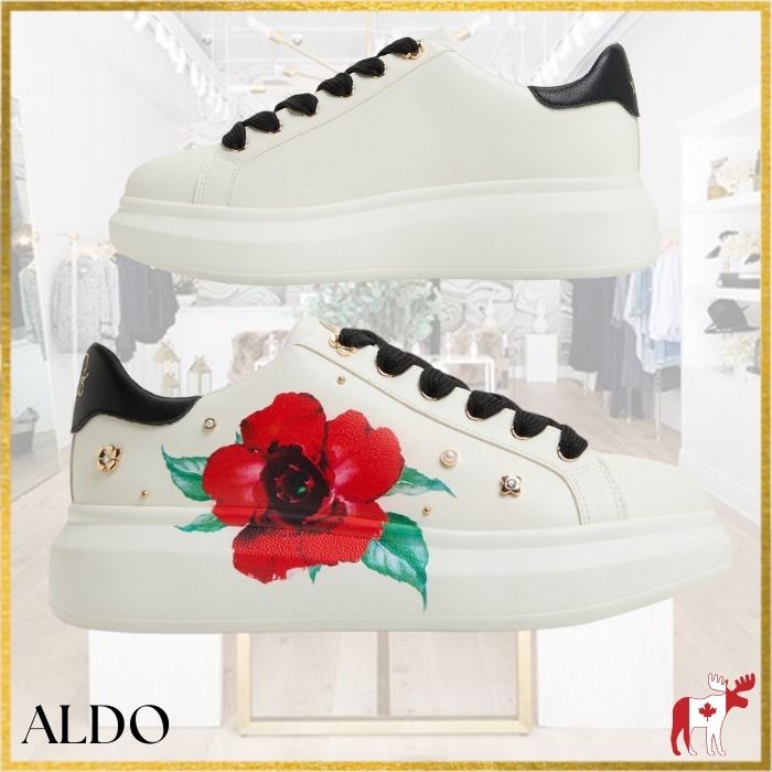 ★ALDO★大人ラブリー★お花＆ラインストーン付スニーカー★