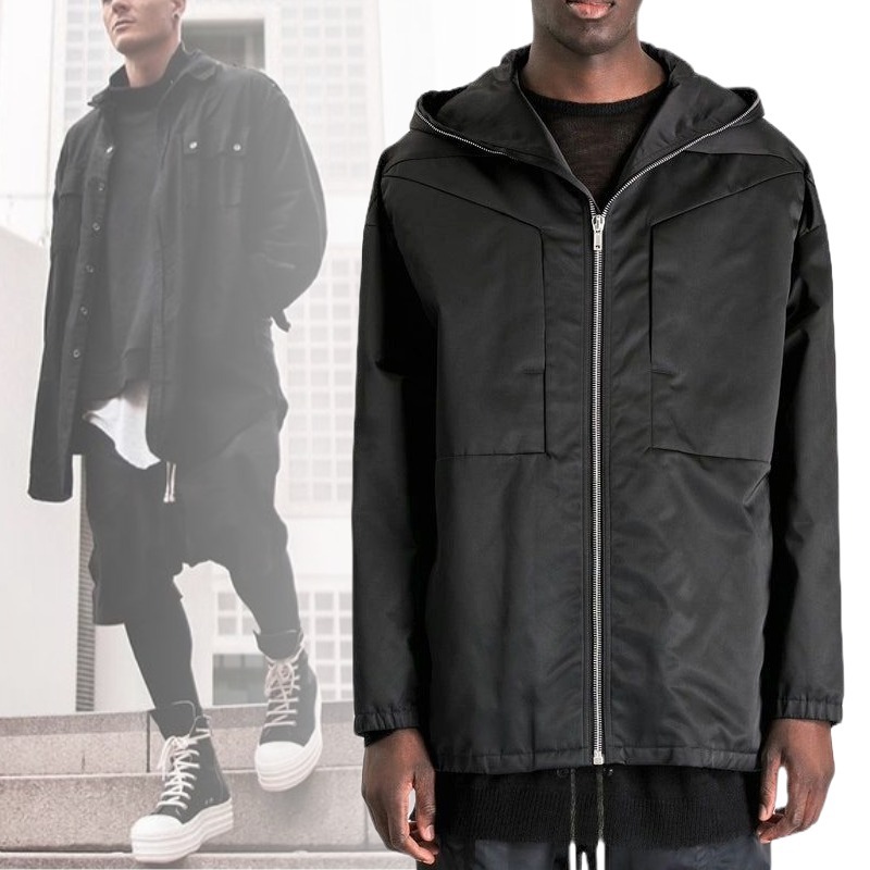 大人気! RICK OWENS Lido フーディ ナイロン 個性的 クール！