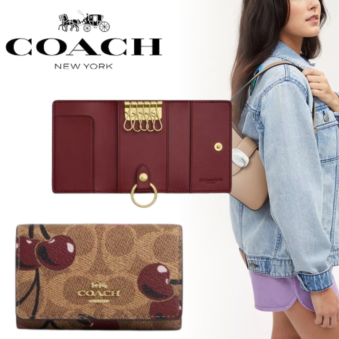 ■COACH■キーケース チェリー プリント