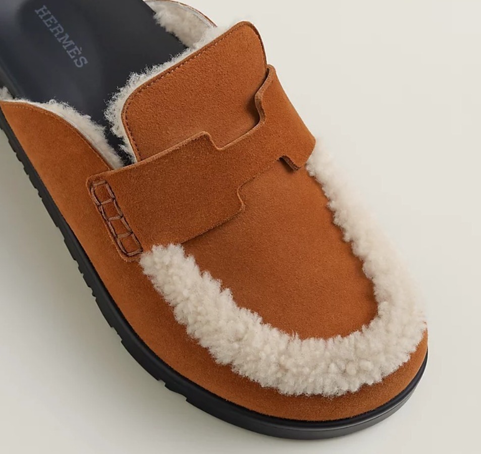 《モコモコ♡》HERMES サンダル ミュール スウェード