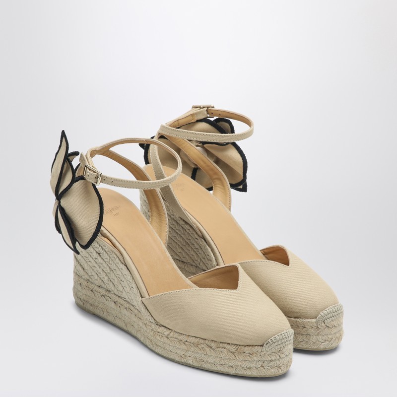 シューズ・サンダルその他 Castaner Expadrillas Coco 105 sand color with flower