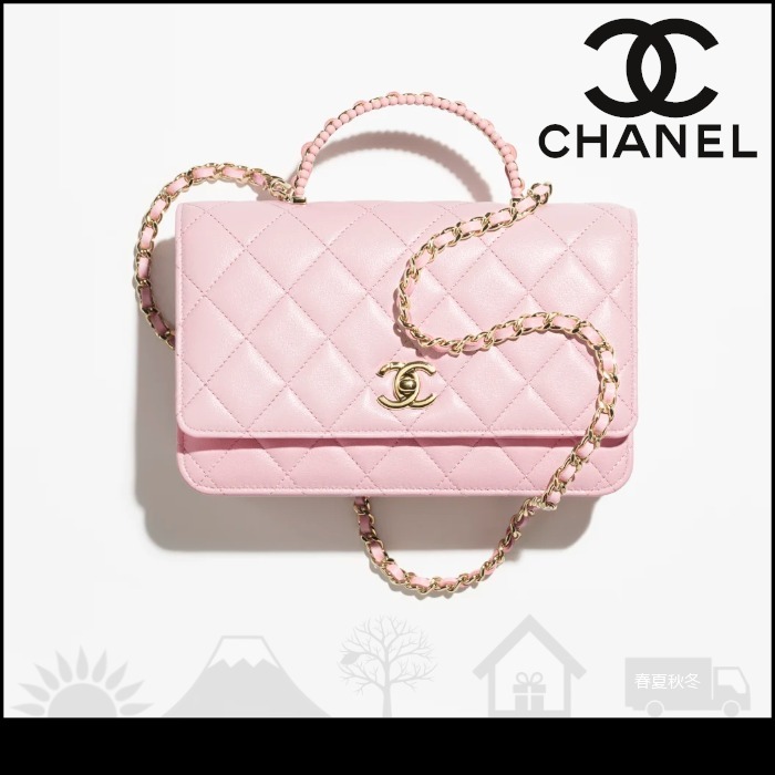 【シャネル】チェーンウォレット 同色パールのハンドルが可愛い